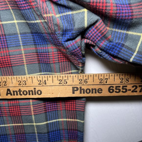 Cinch Mens Button Down Shirt Size XL Multi Color Plaid Long Sleeve Logo Western - Picture 7 of 9
